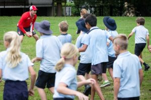 AFL NSW/ACT: Sydney Swans School Clinic. March 7, 2017. Stanmore Primary School, Sydney, NSW, Australia. Photo: Narelle Spangher, AFL NSW/ACT